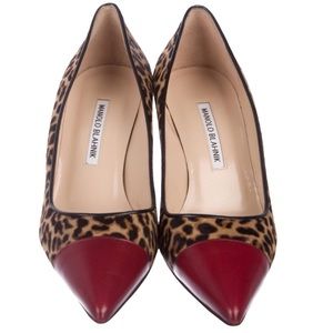 Leopard Manolo Blahnik size 37 1/2